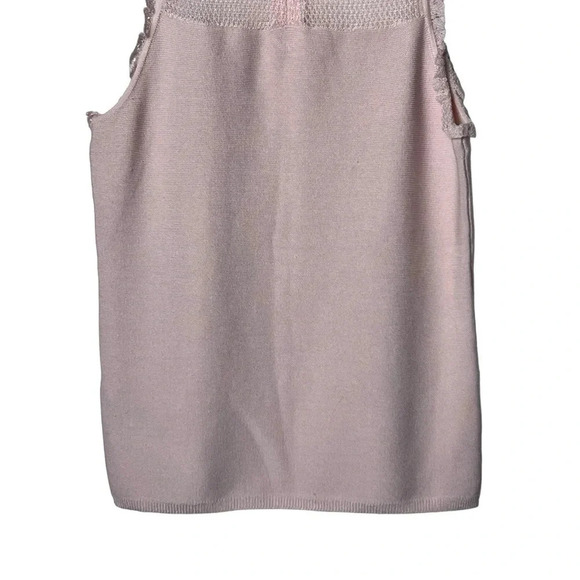 COPY - 1725. WHITE HOUSE BLACK MARKET SLEEVELESS KNITTED TOP PALE PINK IN COLOR… - Picture 10 of 10